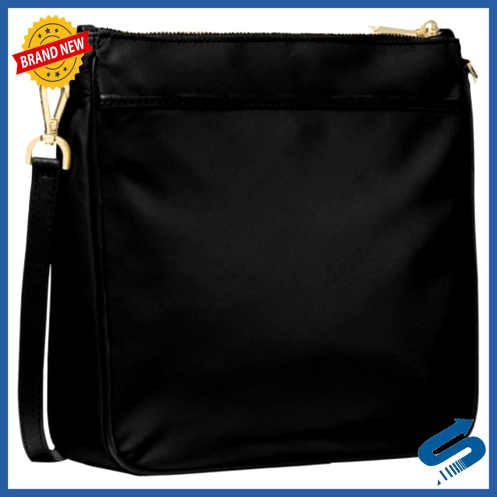 Large Crossbody Bag Nylon Leather Trim Adjustable Strap Classic Chic Minimal - Picture 7 of 7